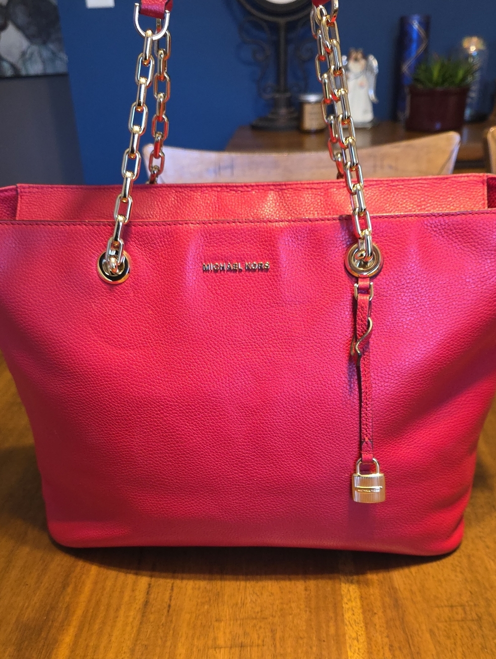 Michael Michael Kors Red Mercer chain tote